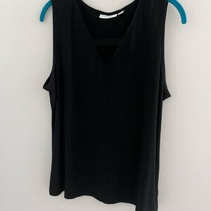 Susan Graver Elegant Black Sleeveless Top